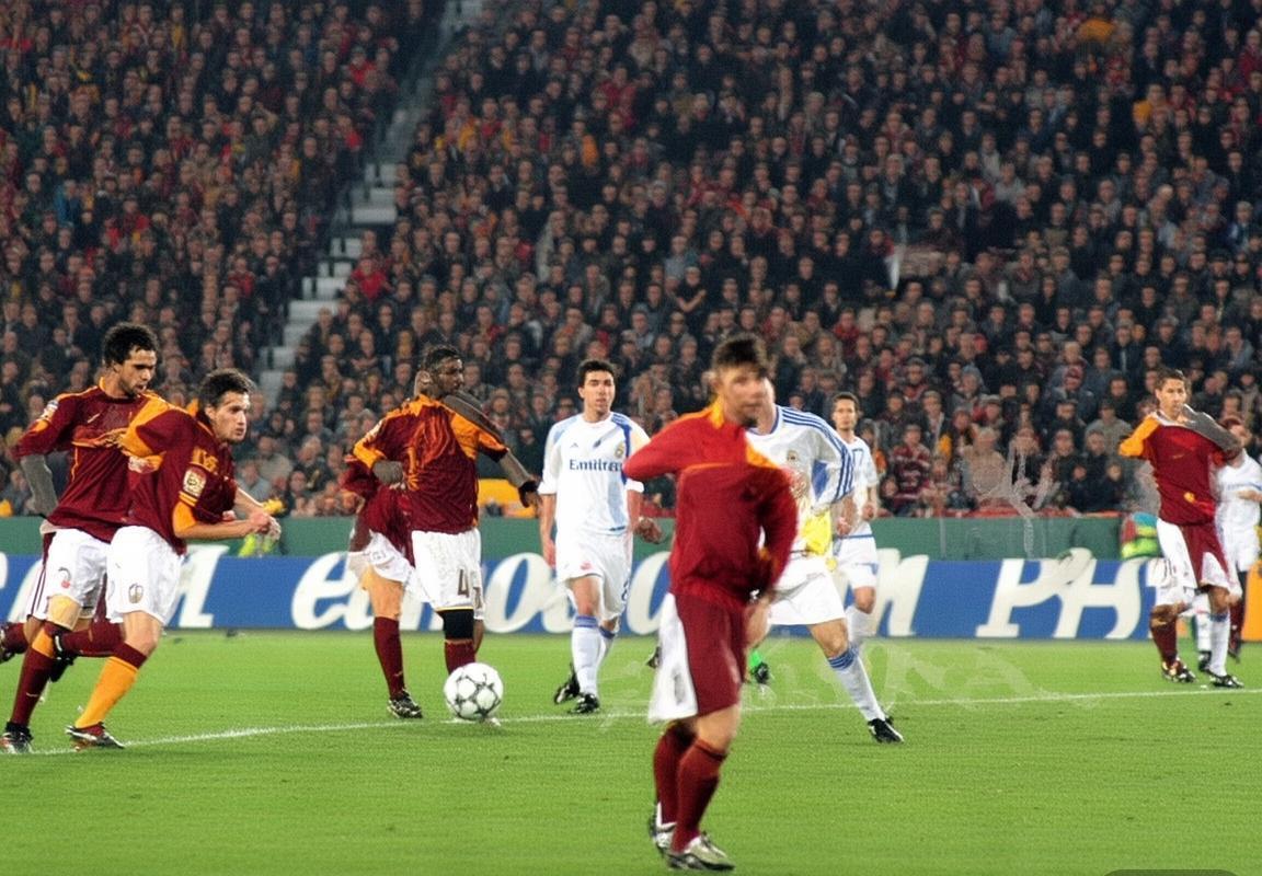 2004欧冠经典对决：罗马VS皇马战术火花全纪录